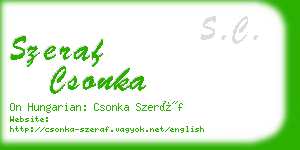 szeraf csonka business card